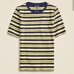 J.CREW Refined rib elbow-sleeve T-shirt in stripe